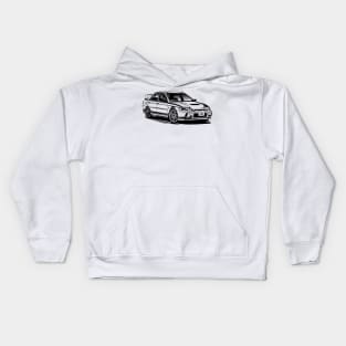 EUROBEAT INTENSIFIES - Lancer Evolution IV CN9A full-body version Kids Hoodie